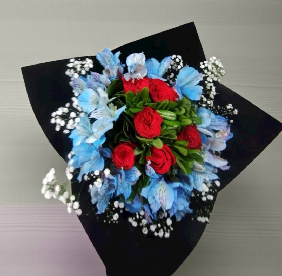 Mini bouquet azul